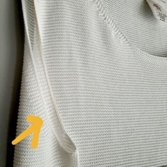 HUBERT GASSER Italy Colorblock Knit Sleeveless Shell B&W Sz L Flawed - Picture 12 of 12